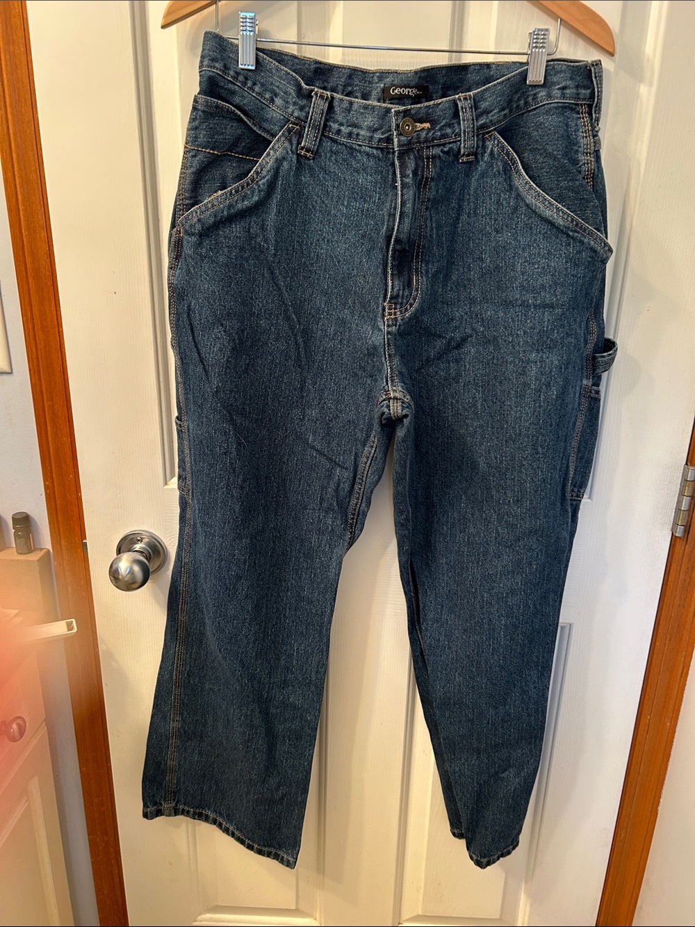 George Relaxed Fit Men's Jeans in Dark Blue Denim